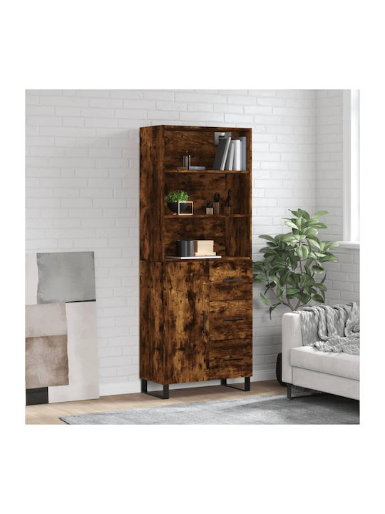 Bookcase Smoky Oak 69.5x34x180cm