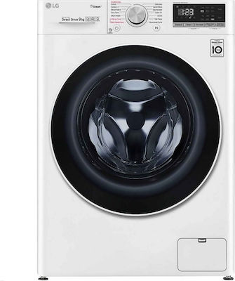 LG Πλυντήριο Ρούχων 9kg με Ατμό 1400 Στροφών F4R5009TNWS
