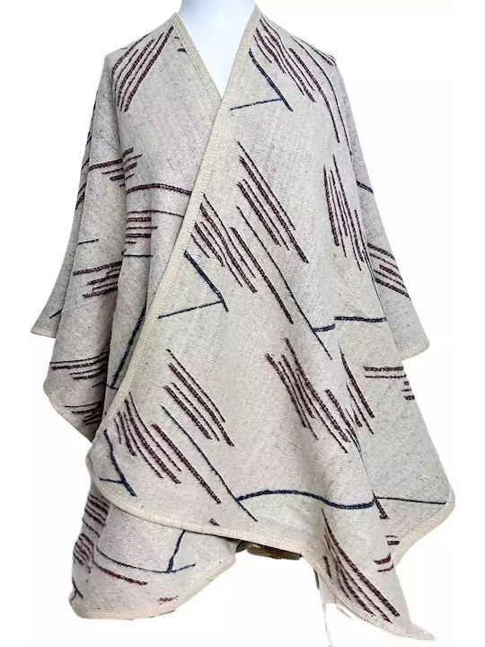 Verde Beige Damen Poncho