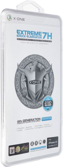 X-One Extreme Shock Eliminator Закалено стъкло (iPhone 15 Pro Max)