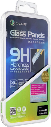 X-One Gehärtetes Glas (iPhone 15 Pro Max)