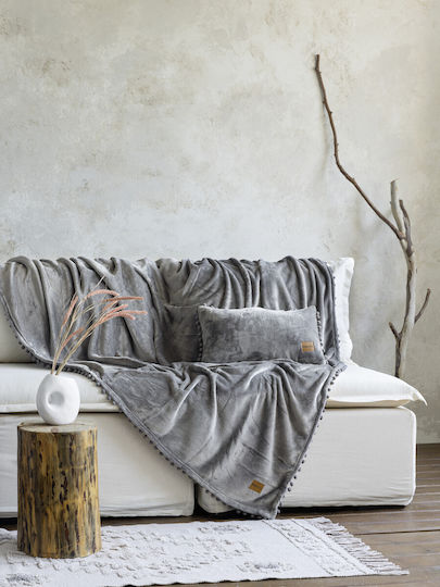 Nima Macia Three-Seater Sofa Throw P180xW300cm Gray