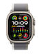 Apple Apple Watch Ultra 2 Titanium 49mm Wasserdicht mit eSIM und Herzfrequenzmesser (Grün/Grau Trail Loop - S/M)