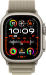 Apple Watch Ultra 2 Titanium 49mm Waterproof with eSIM and Heart Rate Monitor (Olive Alpine Loop - Medium)