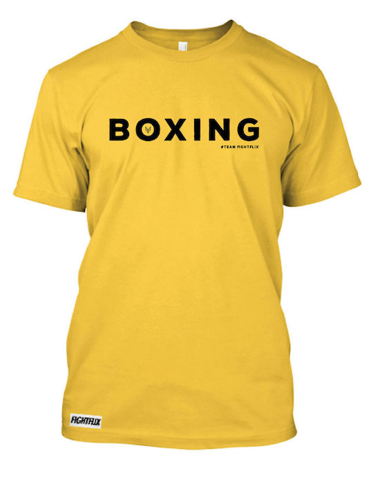 FightFlix Ανδρικό T-shirt Κοντομάνικο Κίτρινο
