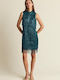 Forel Mini Evening Dress Blue