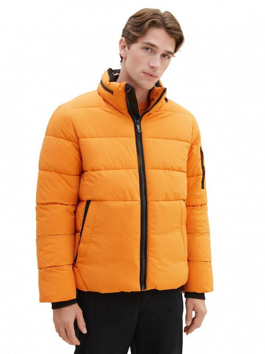 Tom Tailor Herren Winter Jacke Lässig Orange