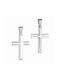 Papoulidis Jewellery Men's White Gold Cross 14K with Chain