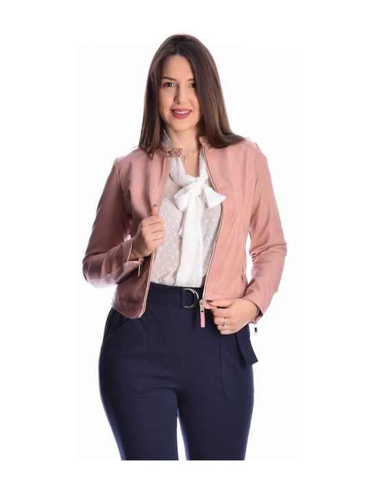 Alcott Jacke Biker aus Kunstleder Rosa