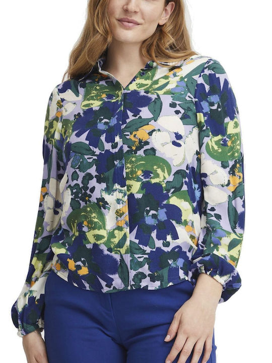 Fransa Women's Floral Long Sleeve Shirt