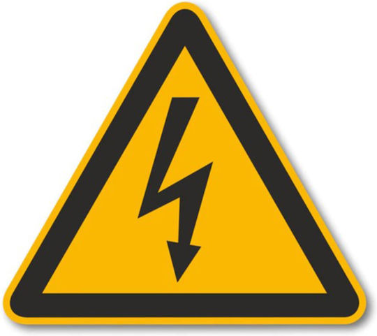 Ellicom Warnschild Gefahr eines elektrischen Schlags Set 3Stück