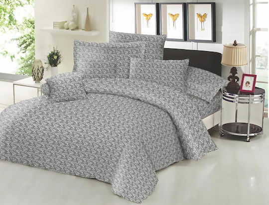 Le Blanc Fern Pillowcase Set with Envelope Cover Grey - Fern Grey 50x70cm.