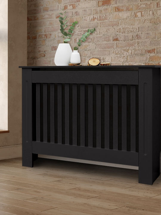 ECD Germany Country Style Κάλυμμα Καλοριφέρ από MDF Μαύρο 112x19x82cm