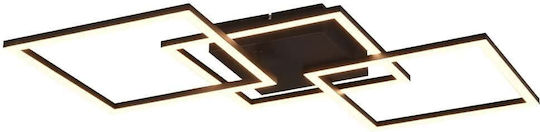 Trio Lighting Πλαφονιέρα Οροφής 74εκ. Μαύρη με Ενσωματωμένο LED