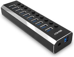 Lindy USB Хъб с 10 USB-A Порта 43370 Lindy USB Хъб с 10 USB-A Порта 43370