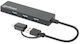 Manhattan Hub 4 Θυρών USB 3.0 με σύνδεση USB-A / USB-C