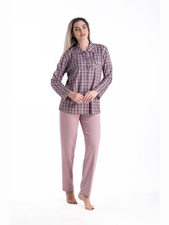 Relax Lingerie Winter Cotton Women's Pyjama Pants Pink