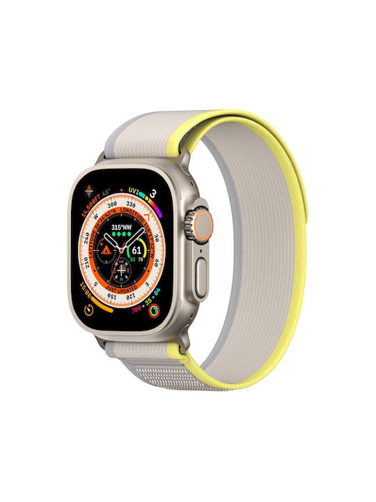 Dux Ducis Λουράκι Υφασμάτινο Yellow / Beige (Apple Watch 42/44/45mm/Ultra 49mm)