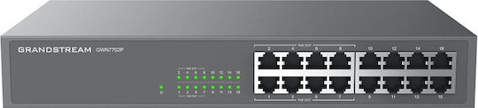 Grandstream GWN7702P Unverwaltet L2 Switch mit 16 Ports Gigabit (1Gbps) Ethernet