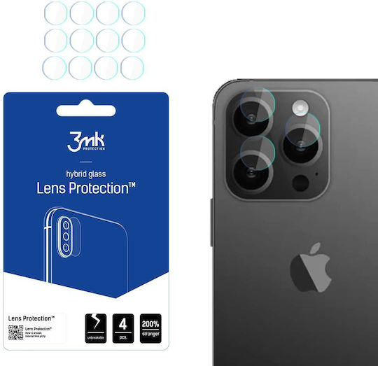 3MK Iphone Camera Protection Tempered Glass Transparent for the iPhone 15 Pro Max