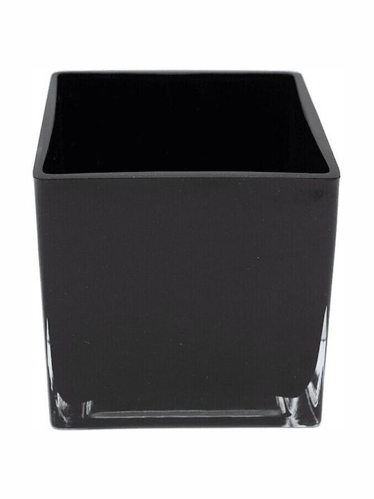 Διακοσμητικό Μπωλ Γυάλινο Μαύρο 14.5x14.5x15cm