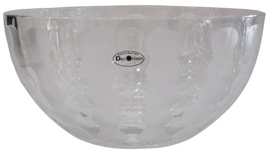 Decorium Dekorative Schüssel Kristall Transparent 22x22x11cm 1Stück