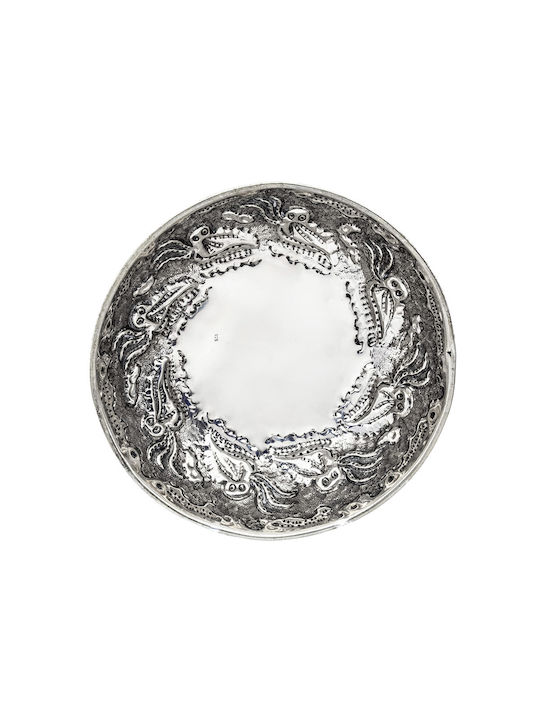 Savvas Design Διακοσμητικό Μπωλ Ασημένιο Ασημί 14.5x14.5x5cm
