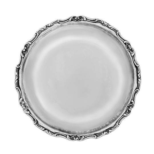 Savvas Design Dekorative Schüssel Silber Silber 16x16x5cm 1Stück