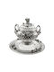 Savvas Design Bol Decorativ Argint cu Picior Argintiu 45x45x36cm 1buc