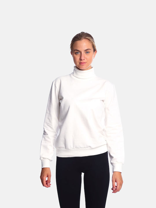 Paco & Co Women's Blouse Long Sleeve Turtleneck White