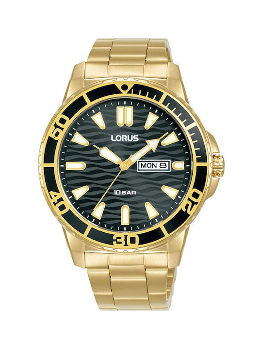 Lorus Uhr Batterie mit Gold Metallarmband