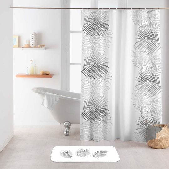 PanOikos Fabric Shower Curtain 180x200cm Silver
