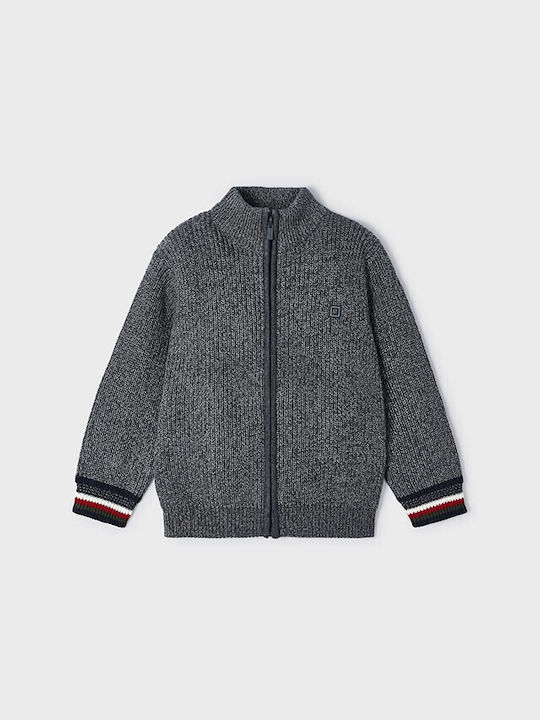 Mayoral Boys Knitted Cardigan with Zipper Gray