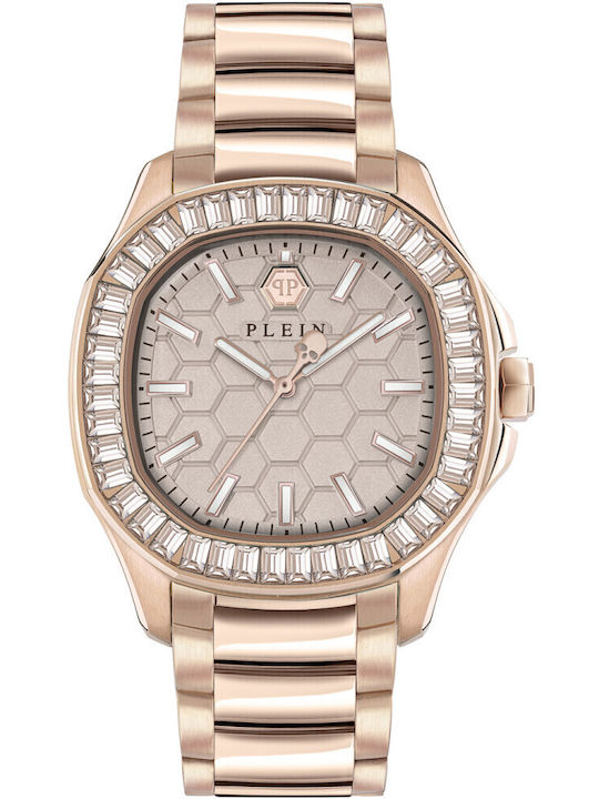 Philipp Plein Γυναικείο Ρολόι 38mm Μπαταρίας με Χρυσό Μεταλλικό Μπρασελέ