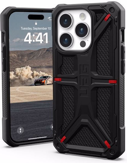 UAG Monarch Umschlag Rückseite Aramid Fiber 2mm Schwarz (iPhone 15 Pro)