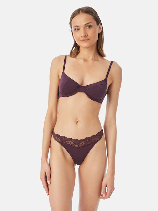 Minerva Fimelle Damen Slip Lila