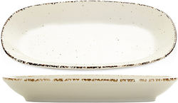 Gural Serving Platter Oval made of Porcelain Beige 24x14cm