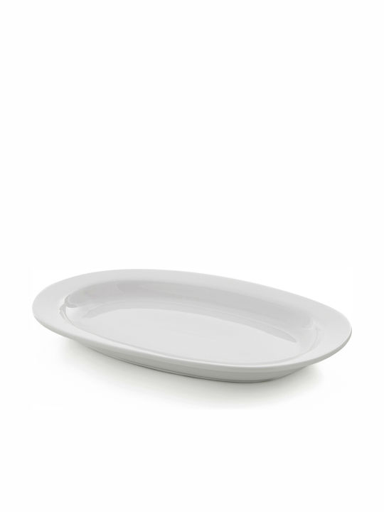 GTSA Platou de Servire Oval din Porțelan Albă 25x16.5buc 1buc