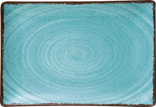 GTSA Rectangulars Porcelain Serving Platter Blue 27x16cm