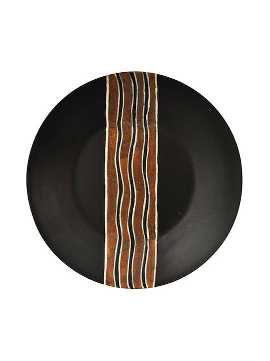 Servierplatte Hölzernes Bunt mit Durchmesser 25cm 1Stück