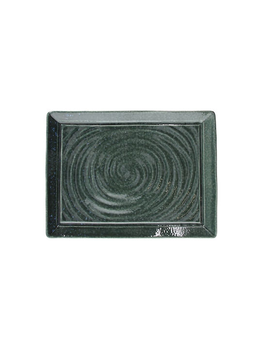 Tognana Serving Platter Rectangular made of Porcelain Green