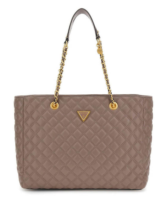 Guess Giully Дамска Чанта Tote За Ръка Бежов