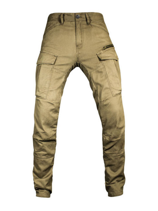 John Doe Men's Summer Cotton Motorcycle Waterproof Pants Brown