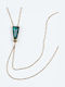 Cuoro Necklace from Gold Plated Steel Green