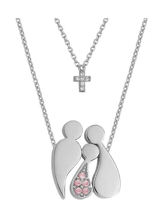 Verorama Double Family Necklace Made of Silver ...