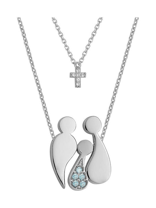 Verorama Double Family Necklace Made of Silver ...