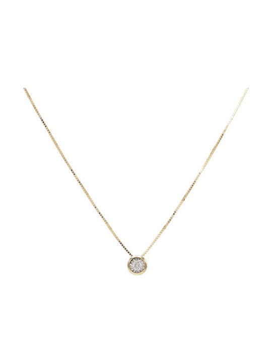 Ortaxidis Necklace from Gold 14K with Diamond