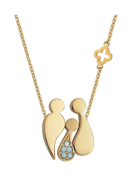 Verorama Family Necklace Made of Gold Plated Si...