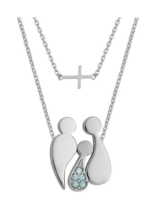 Verorama Double Family Necklace Made of Silver ...