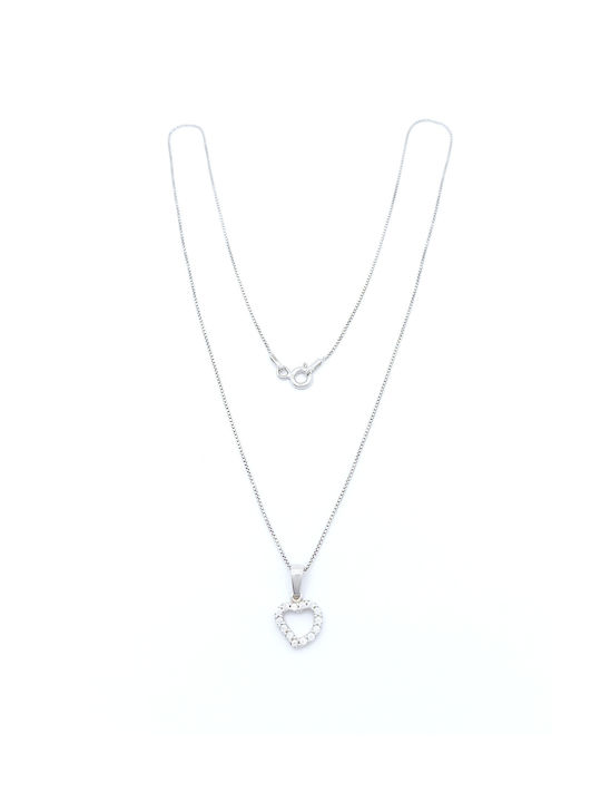 PS Silver Necklace from Silver with Zircon